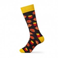 Носки мужские с рисунками фастфуда V&T Socks черные р. 41-45